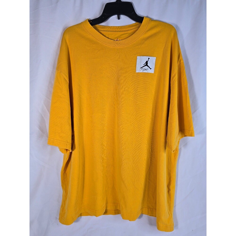 Jordan Brand Flight Graphic Tee Yellow Gold Short Sleeve Mens Size 2XL